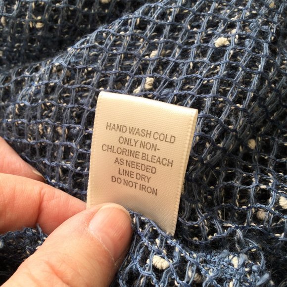 Krazy Kat Weave Blue Open Jacket, Size Large - Picture 8 of 8